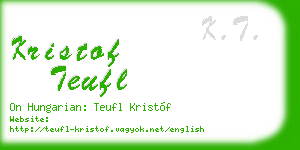 kristof teufl business card